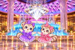 ダイヤモンドショーとこまぬ・こみぬのイラスト