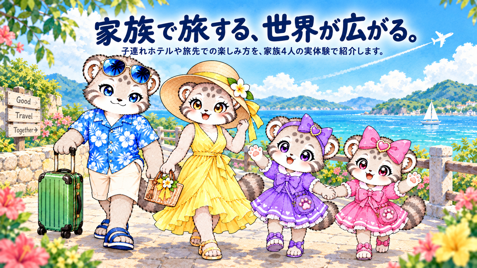 家族で旅する、世界が広がる。子連れホテルや旅先での楽しみ方を、家族4人の実体験で紹介します。