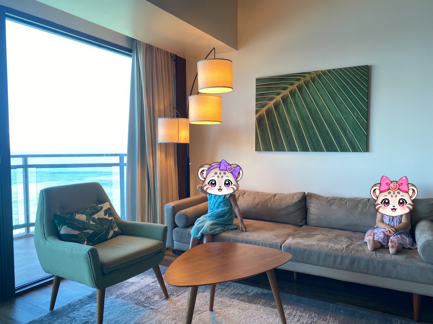 ソファでもゆっくり。子どもと過ごすお部屋時間も快適でした。